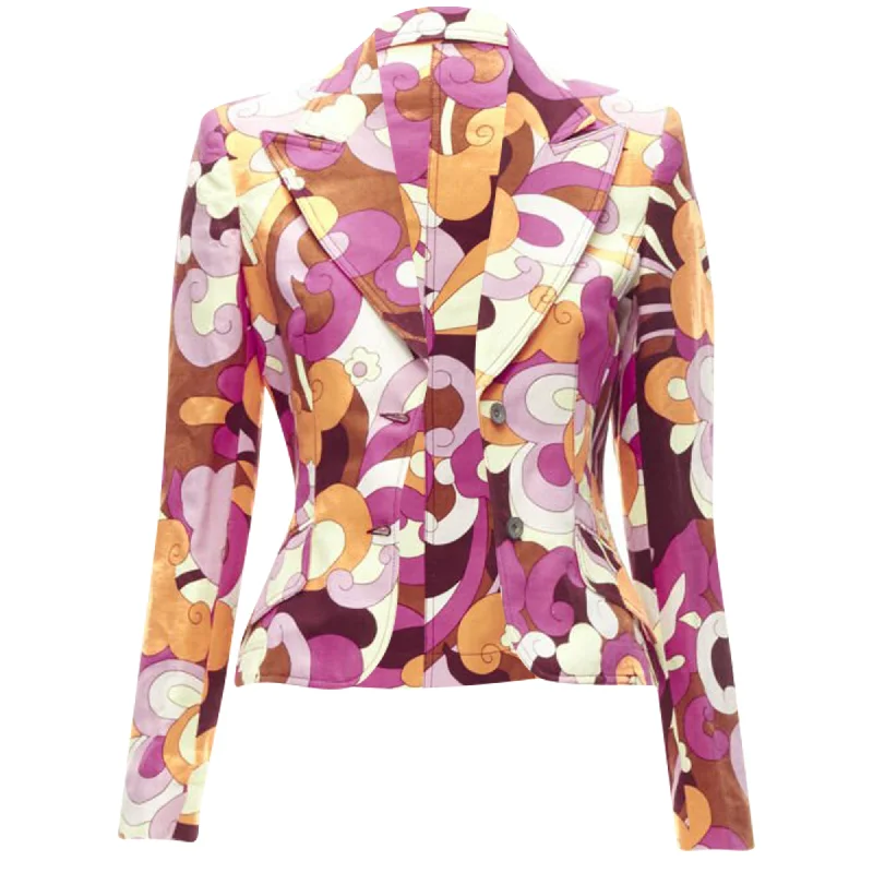 Overstock D&G Dolce & Gabbana Flower Power psychedelic print casual blazer jacket
