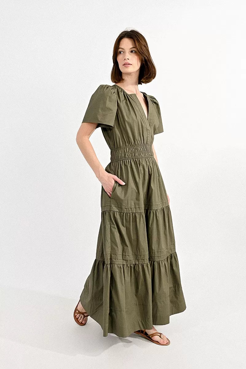 wrap-around dressMolly Bracken Summer Khaki Dress