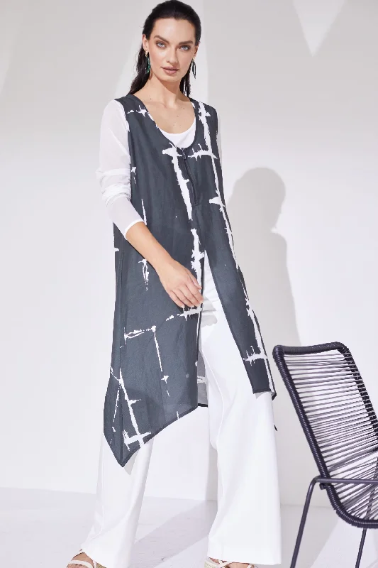 Final Markdown Naya White Trouser With Slit Hem