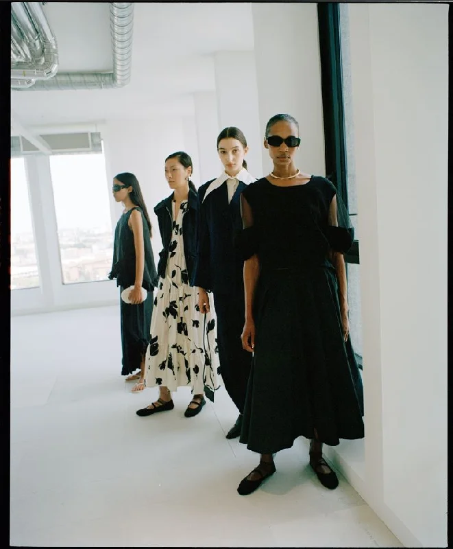Price Cut MEIMEIJ Black Ruffle Trousers