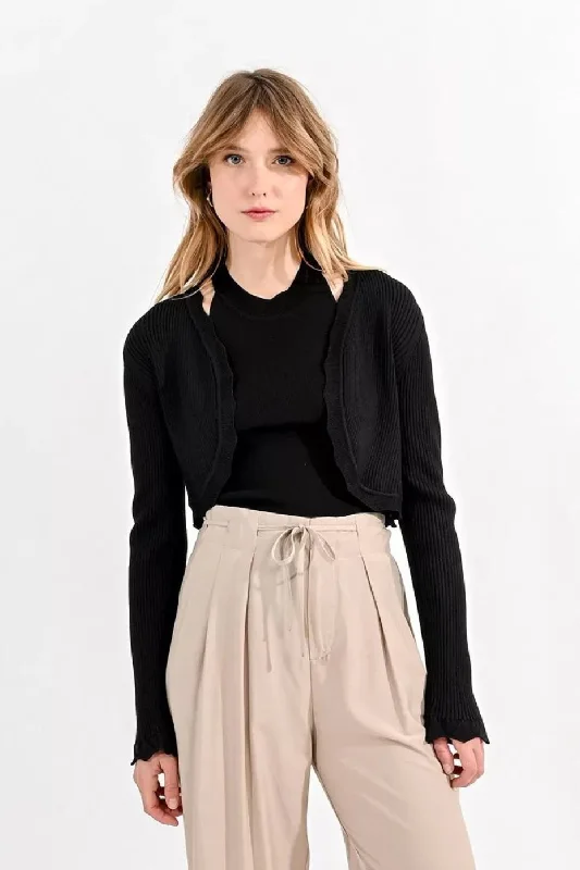 Price Meltdown Molly Bracken Black Scalloped Cardigan