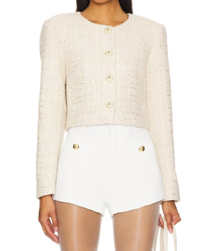 Overstock Sale Milena Jacket In Cream Gold