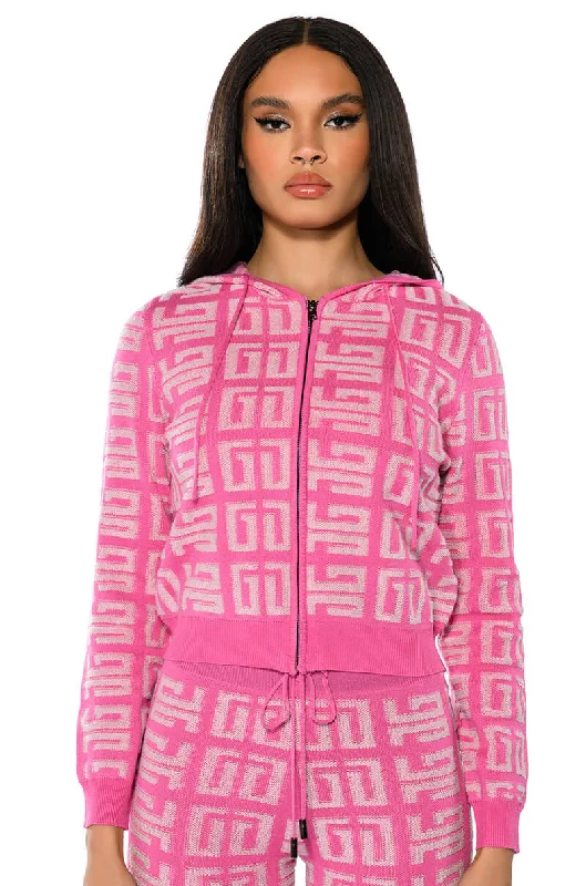 Online Only BLOWN AWAY ZIP UP SWEATER