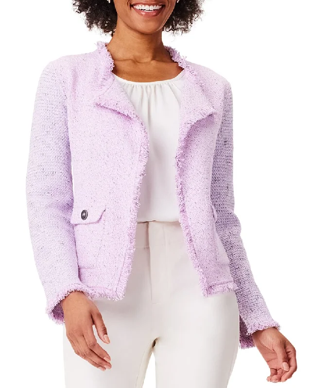 Special Promotion NIC+ZOE Fringe Mix Knit Pocket Jacket