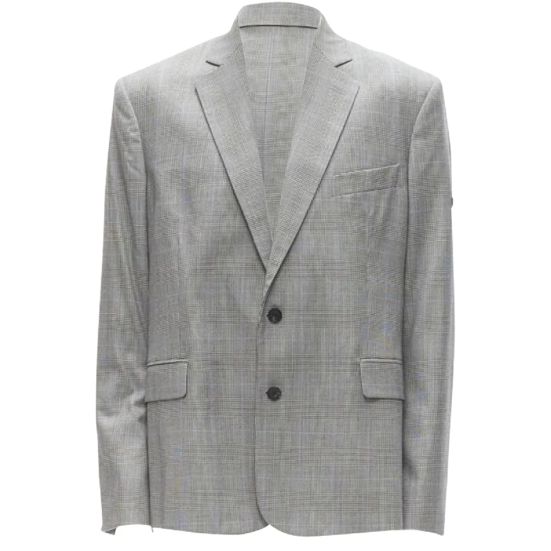 Daily Specials Balenciaga Demna checked rubber logo boxy blazer