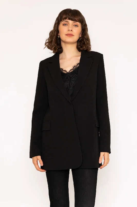 Great Bargains Single-breasted Buckle Blazer in Black