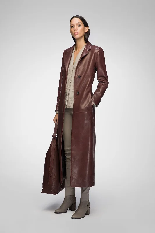 trendy jacketLaurence - Cherry Leather Coat