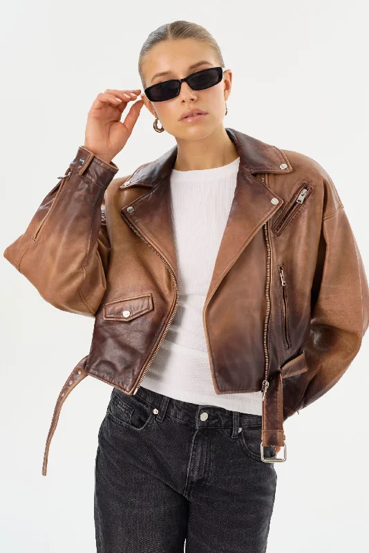 wool-blend coatDYLAN | 80's Leather Biker Jacket