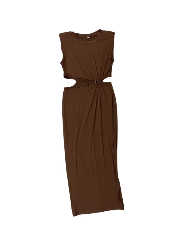 office dressDress Casual Maxi By Clothes Mentor In Brown, Size: S