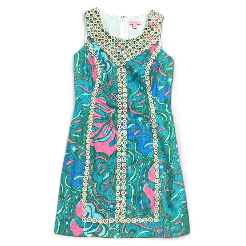 winter dressDress Designer By Lilly Pulitzer In Blue & Green, Size: S