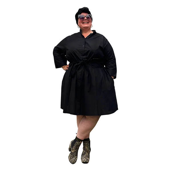 casual day dressAggie Dress Plus size Dress in black cotton