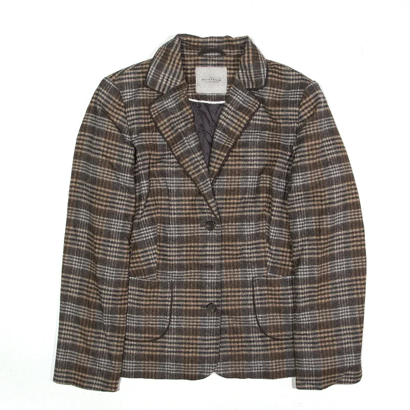 Can't Be Beat THE SIXTH SENSE Blazer Jacket Brown Check Womens UK 16