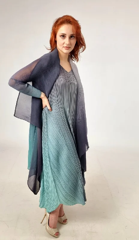 Overstock Alquema Forest Ombre Long Estrella Dress And Collare Old Coat