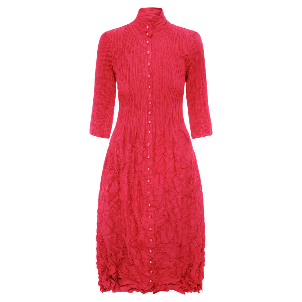 Best Bargains Alquema Nehru Rasberry Coat Dress